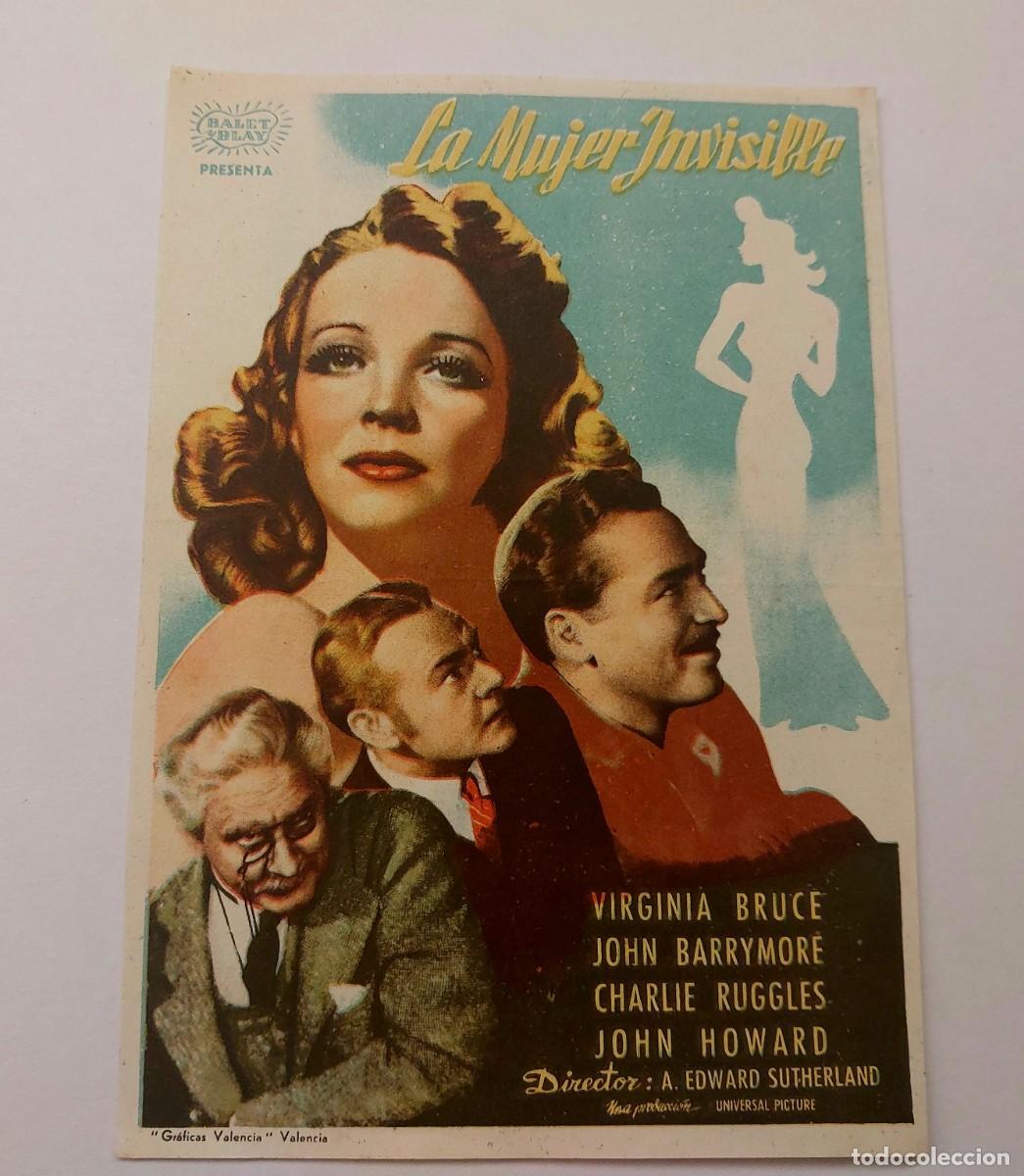 Cine: La Mujer Invisible 1940 Sin Publicidad - Foto 1