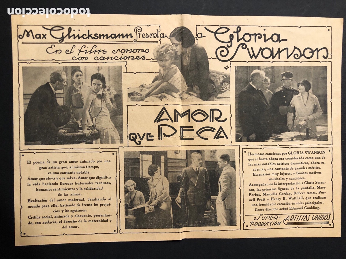 Cine: Programa uruguayo amor que peca gloria swanson A12 - Foto 3