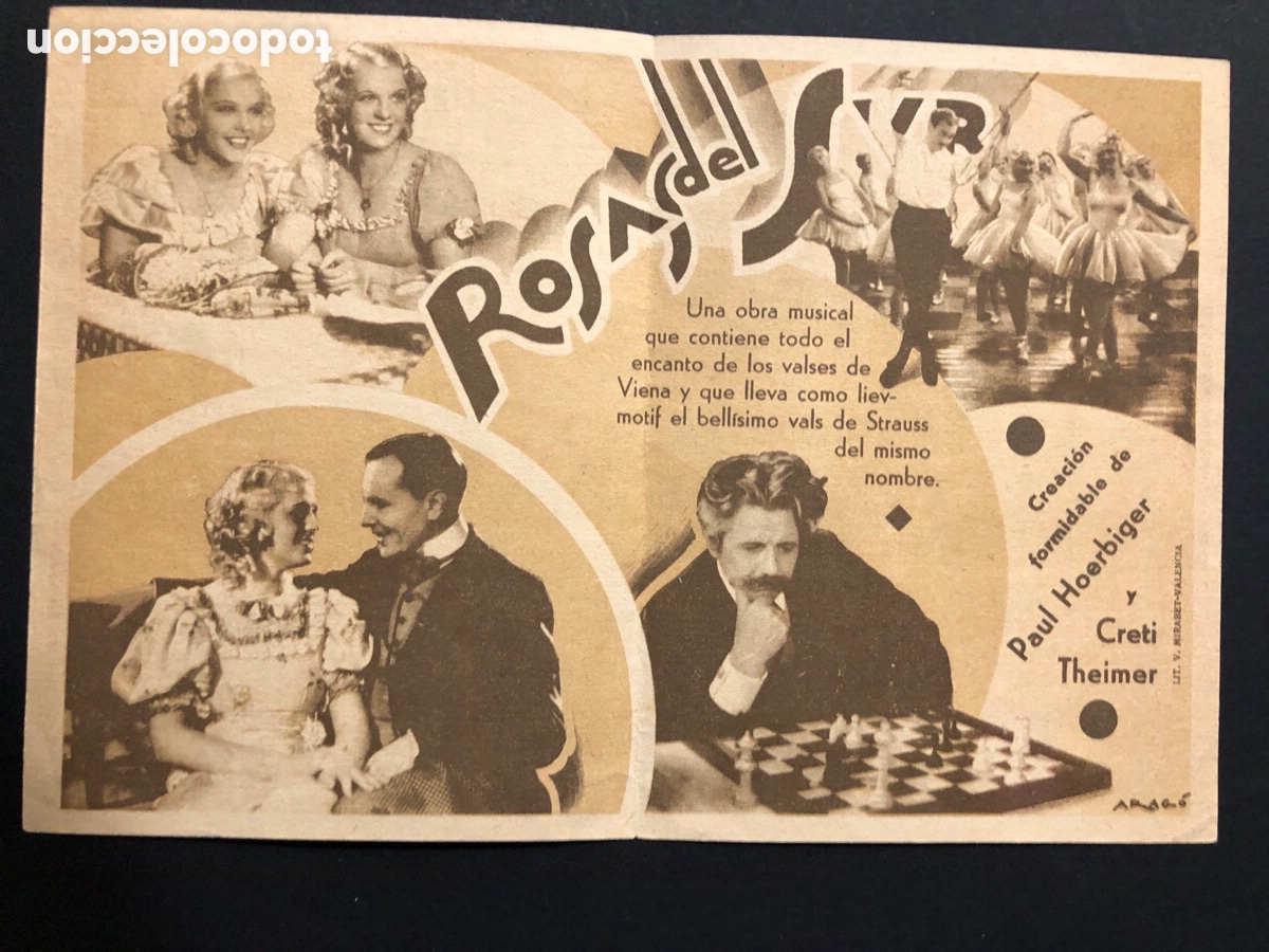 Cine: Programa rosas del sur paul Horbiger A12 - Foto 2