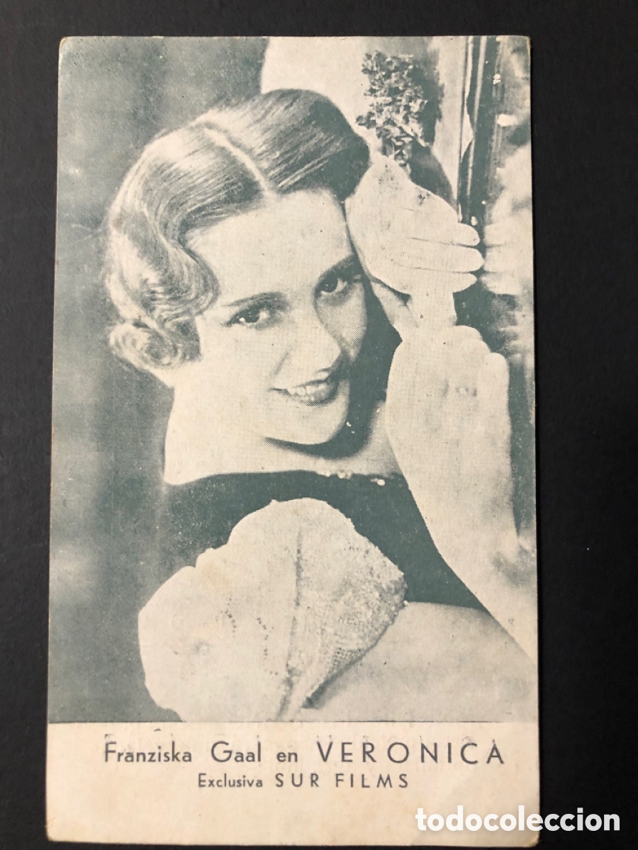 Folhetos de m&atilde;o de filmes antigos de cinema: Programa tarjeta veronica Franciska Gaal con publicidad cine cuyas A12