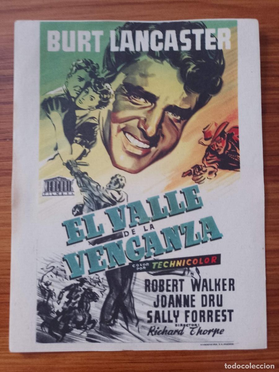 Cine: PROGRAMA DE CINE 1951 BURT LANCASTER EL VALLE DE LA VENGANZA - Foto 1