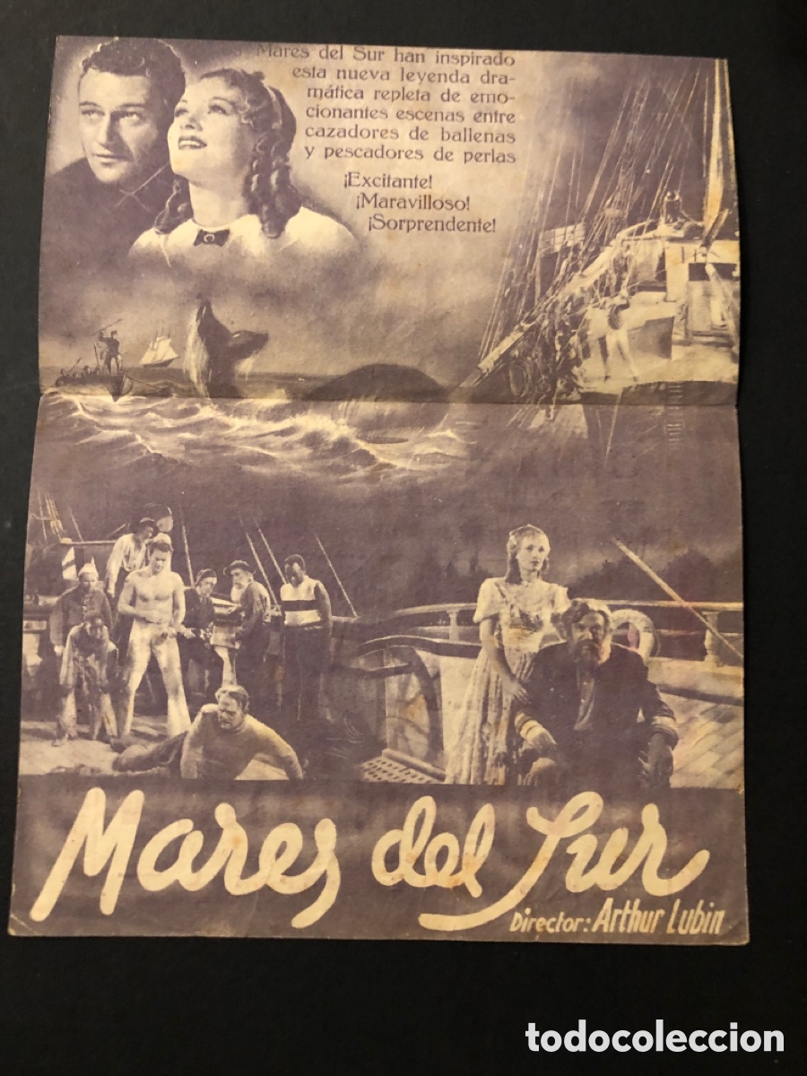 Cine: Programa mares del sur john wayne con publicidad cinema levante valencia A12 - Foto 2