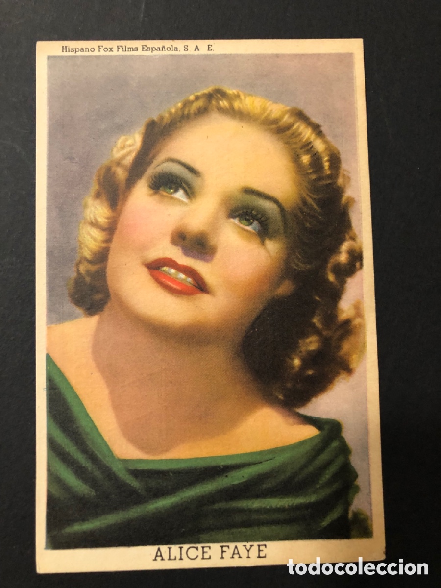 Folhetos de m&atilde;o de filmes antigos de cinema: Programa foto alice faye con publicidad productos de belleza Risler A12