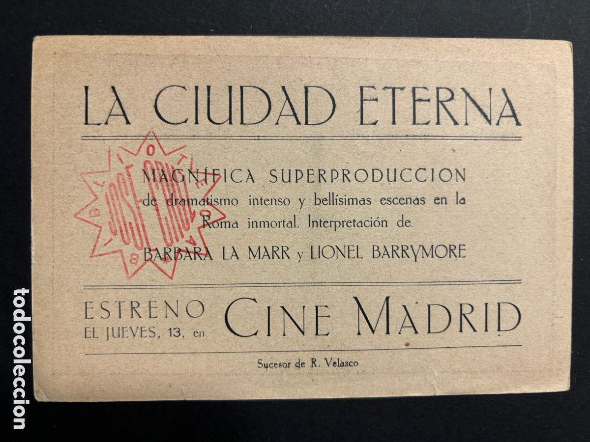 Cine: Programa la ciudad eterna barbara la marr con publicidad cine Madrid A12 - Foto 2