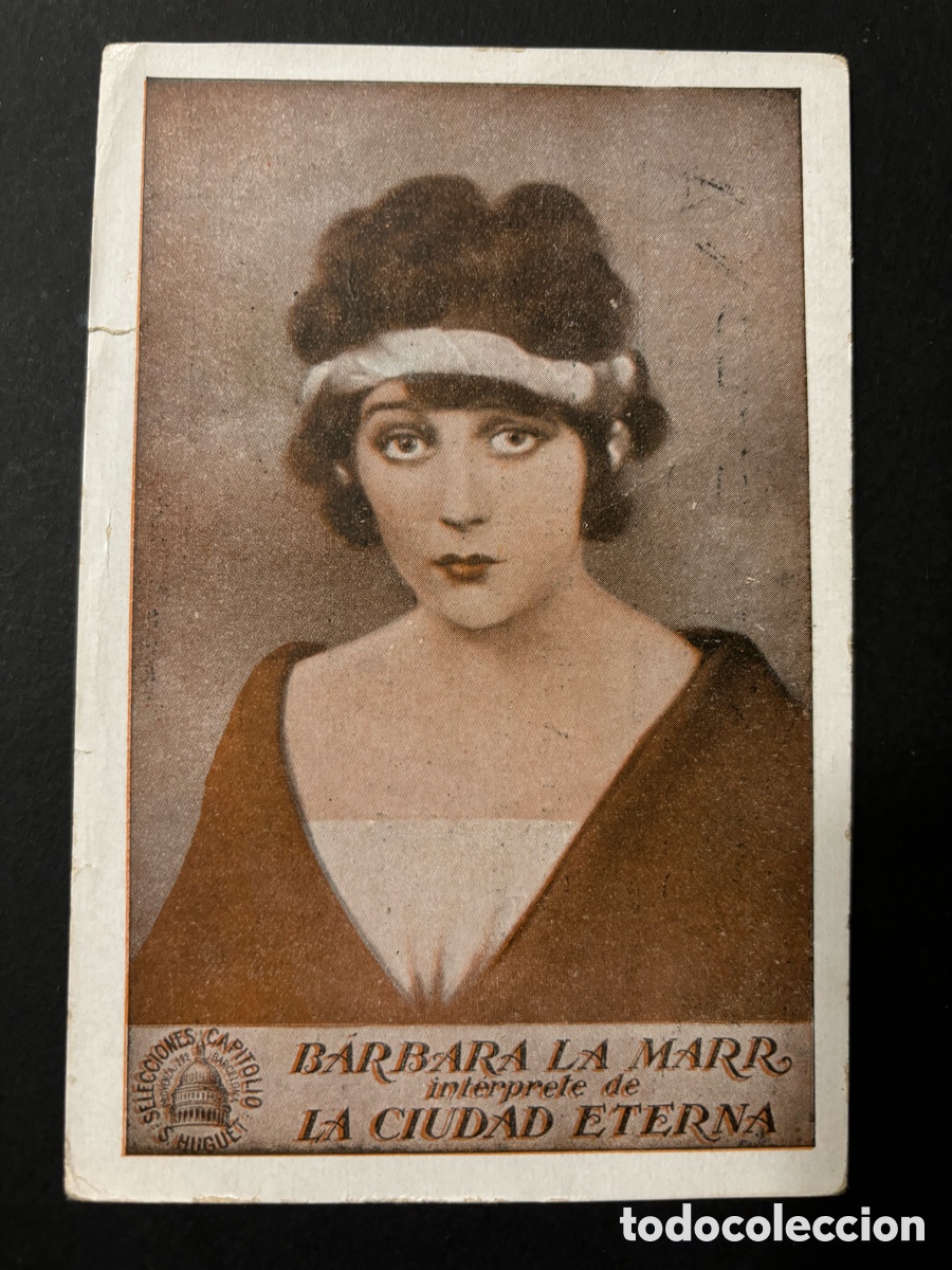 Folhetos de m&atilde;o de filmes antigos de cinema: Programa la ciudad eterna barbara la marr con publicidad cine Madrid A12
