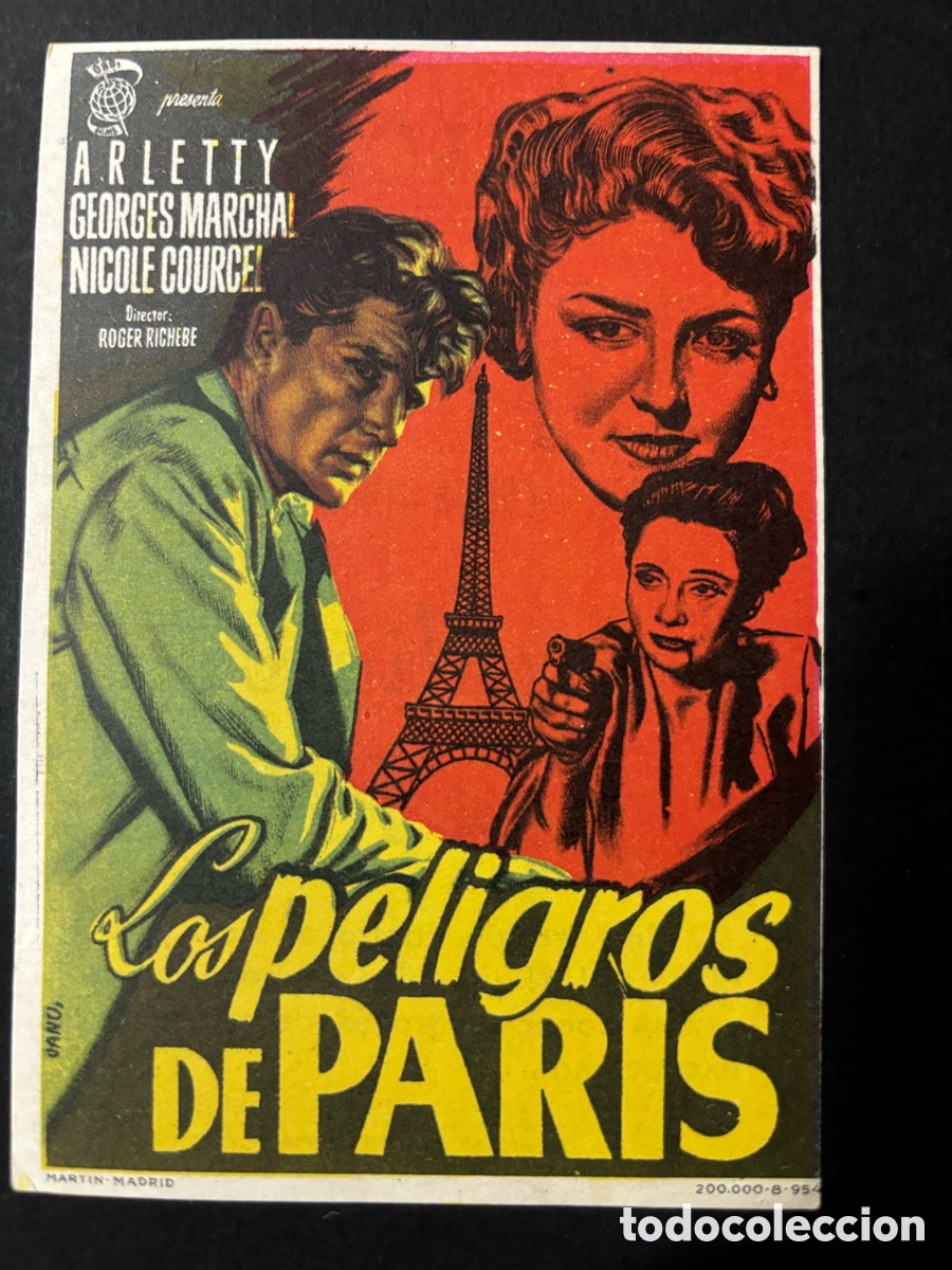 Cine: Programa los peligros de paris arletty con publicidad cine metropol valencia A12