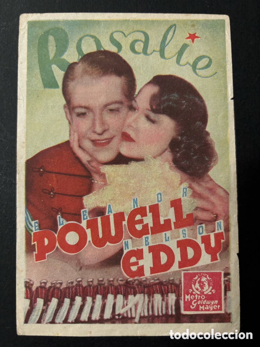 Folhetos de m&atilde;o de filmes antigos de cinema: Programa rosalie eleanor powell con publicidad teatro breton A12