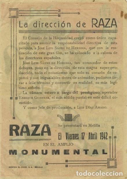 Cine: PROGRAMA DE CINE: RAZA PC-8372 - Foto 2