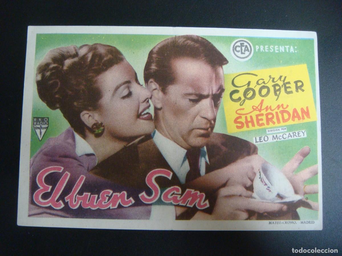 Cine: PROGRAMA DE MANO DE EL BUEN SAM CON GARY COOPER-CAJ-N&ordm;-21-SOB-N&ordm;-1. - Foto 1