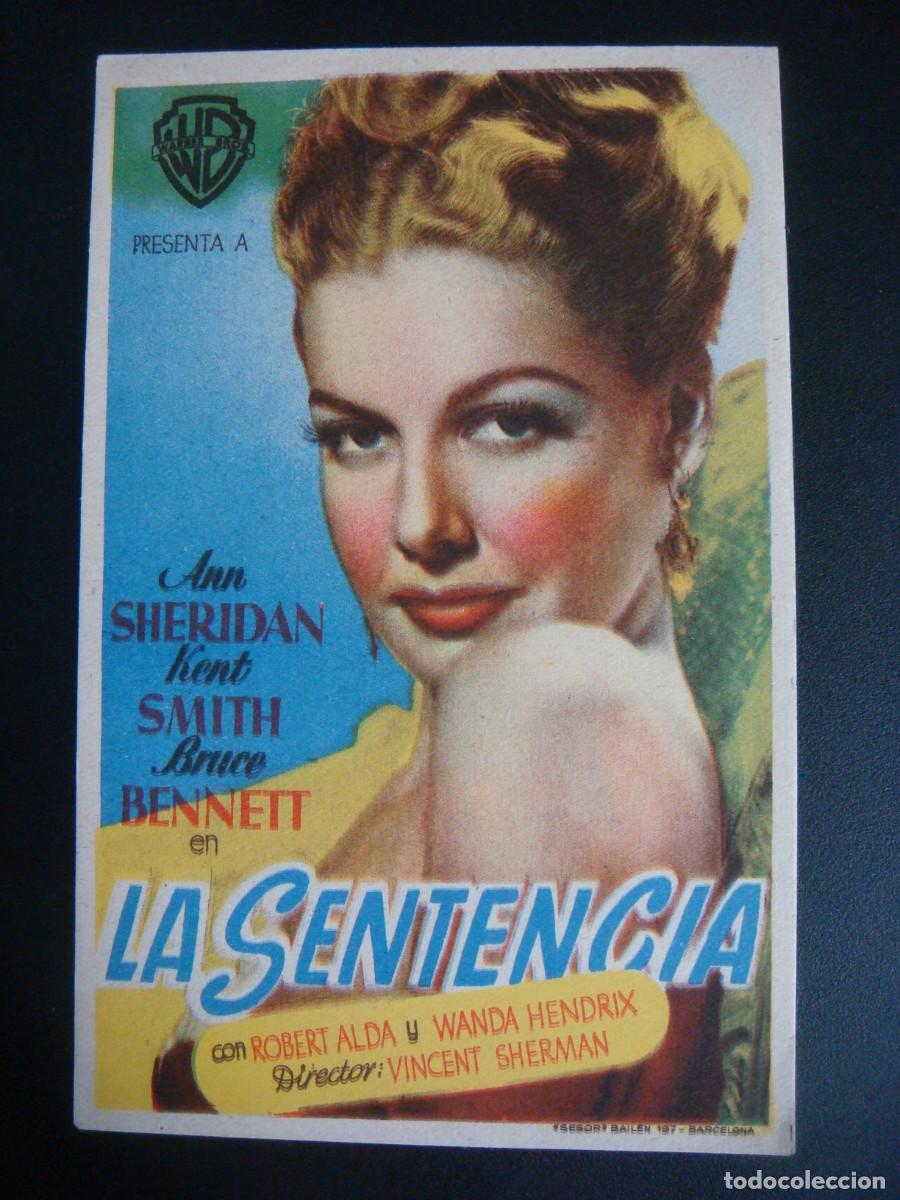 Cine: PROGRAMA DE LA SENTENCIA CON ANN SHERIDAN-CAJ-N&ordm;-21-SOB-N&ordm;-1. - Foto 1
