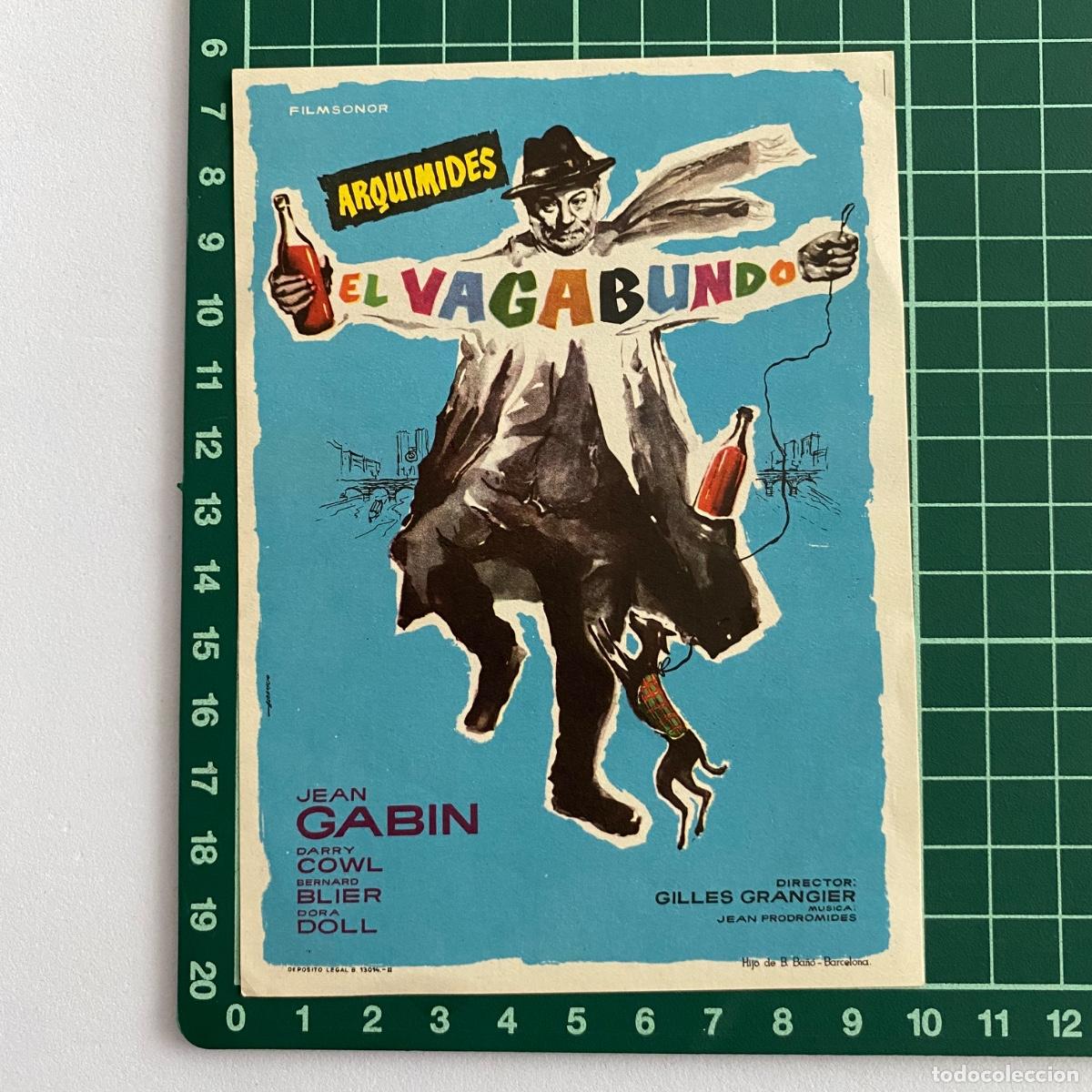 Cine: Programa de cine folleto de mano pelicula El vagabundo - Foto 1
