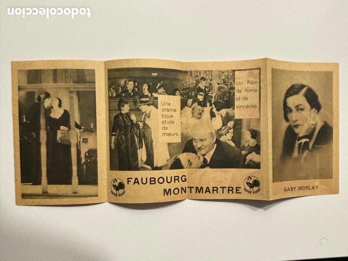 Cine: Programa franc&eacute;s faubourg montmatre Gaby Morlay con publicidad A12 - Foto 2
