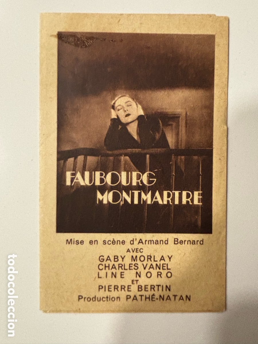 Cine: Programa franc&eacute;s faubourg montmatre Gaby Morlay con publicidad A12 - Foto 1