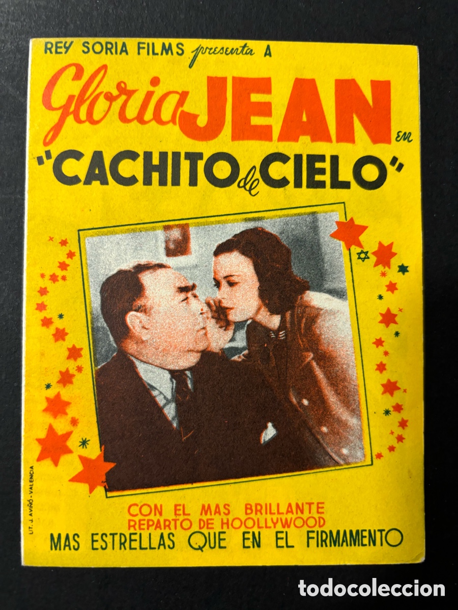 Kino: Programa cachito de cielo gloria jean con publicidad cine palacio valencia A12