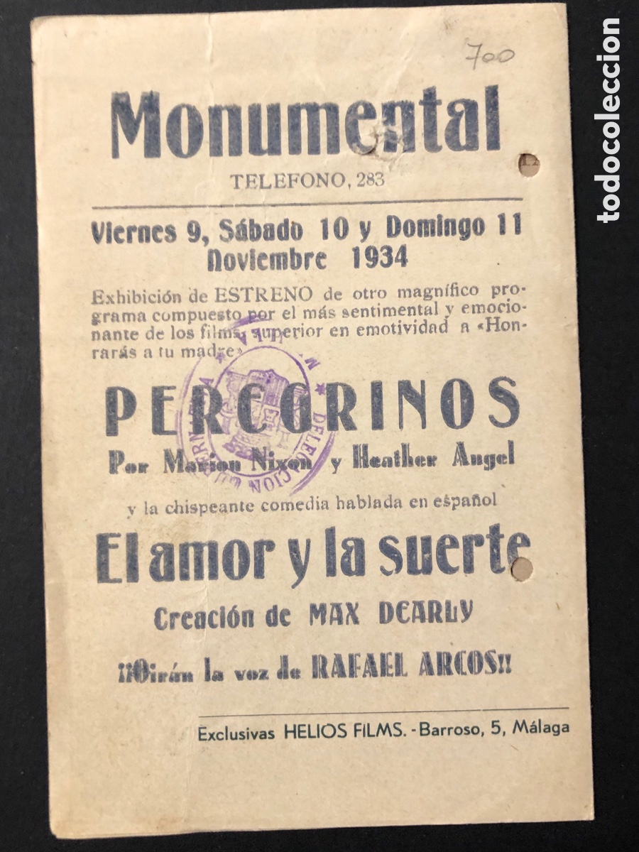 Cine: Programa el amor y la suerte Rafael arcos con publicidad cine monumental A3 - Foto 3