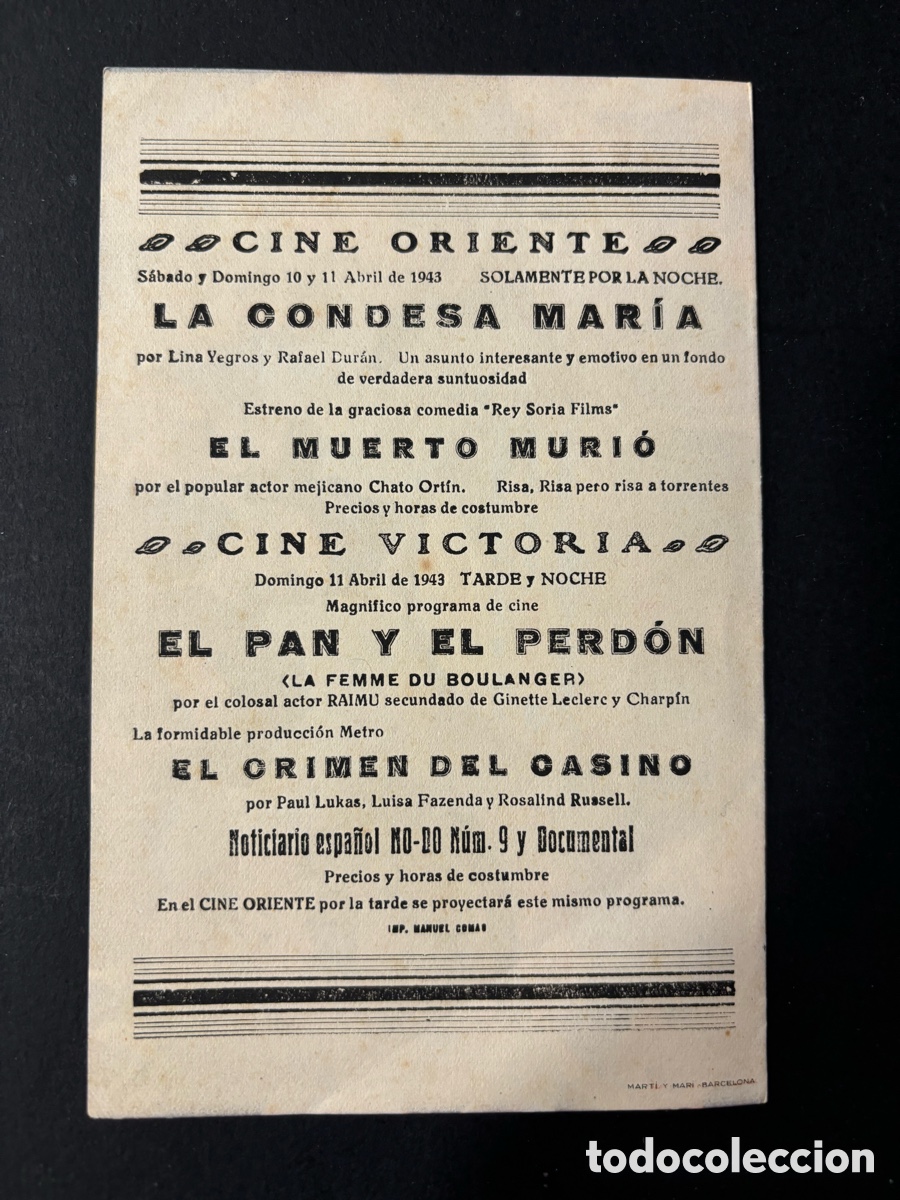 Cine: Programa el pan y el perd&oacute;n Raimu con publicidad cine oriente A12 - Foto 3