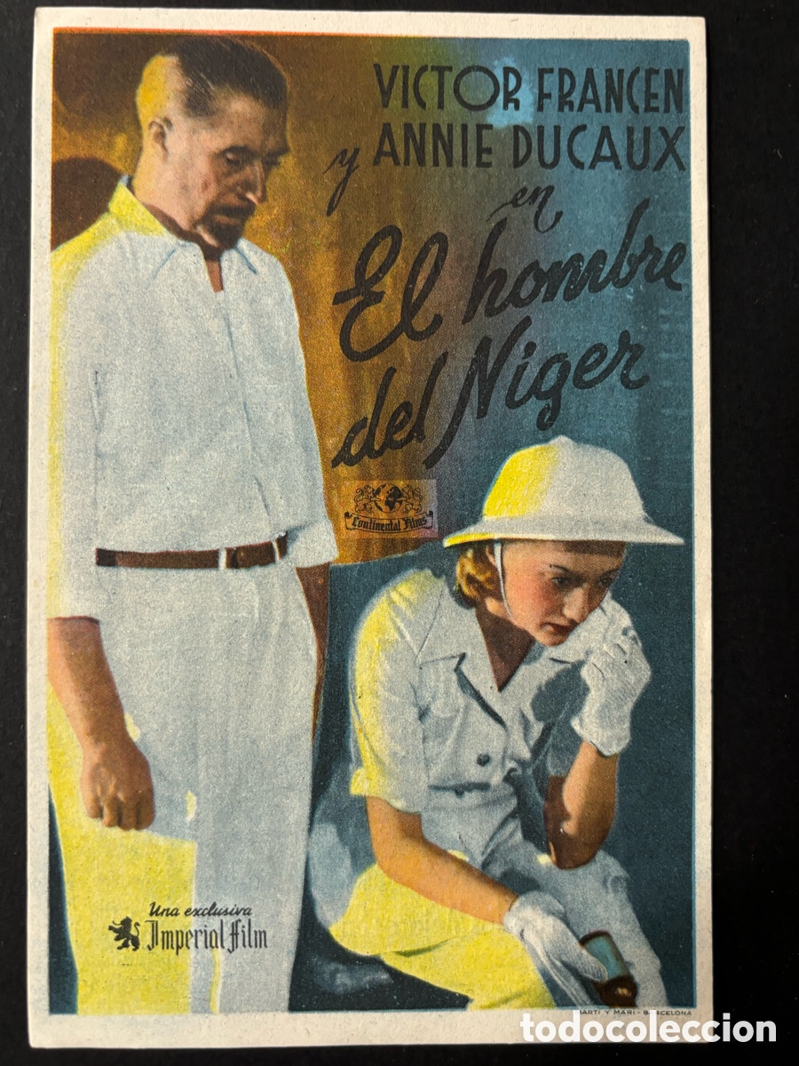 Kino: Programa el hombre del N&iacute;ger V&iacute;ctor francen con publicidad teatro Maiquez A12