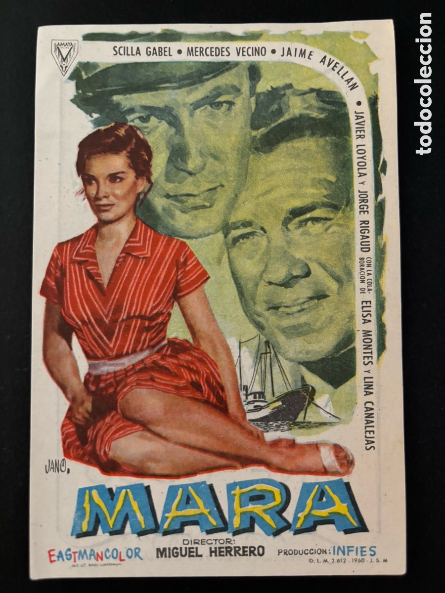  Flyers Publicitaires de films Anciens: Programa Mara Mercedes vecino con publicidad cine coso Zaragoza A3