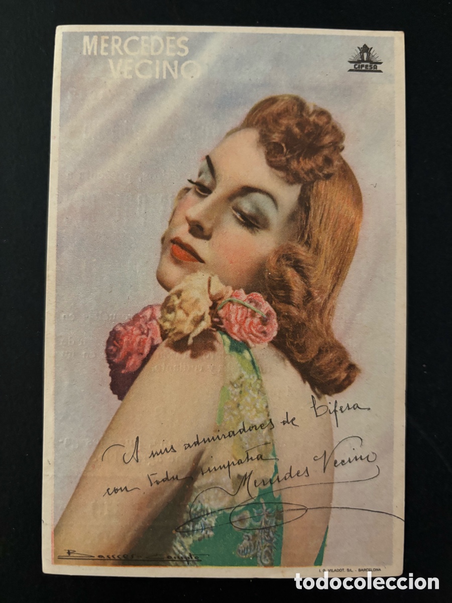  Flyers Publicitaires de films Anciens: Programa foto cifesa Mercedes vecino con publicidad teatro baronia carcer A3