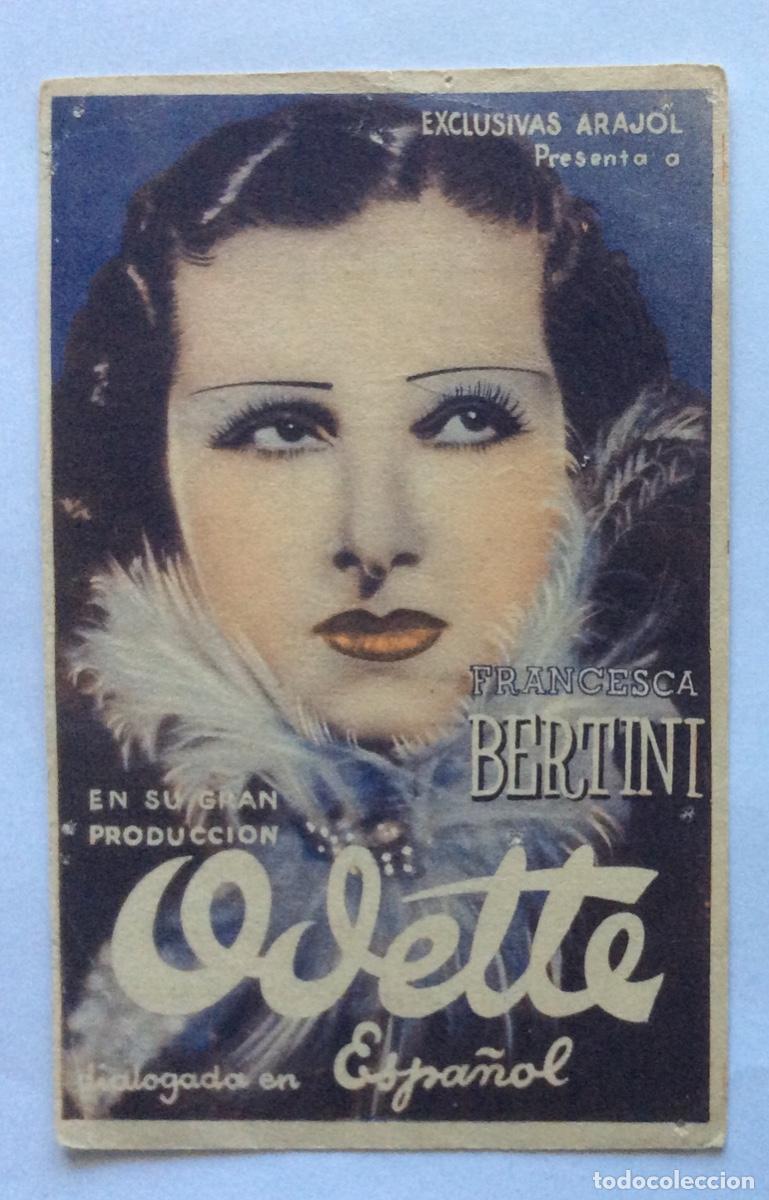 Cine: PROGRAMA ARAJOL CON CINE IMPRESO ODETTE FRANCESCA BERTINI - Foto 1
