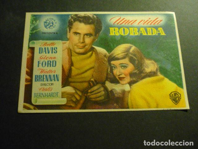 Cine: UNA VIDA ROBADA PROGRAMA DE CINE SIN PUBLICIDAD - Foto 1