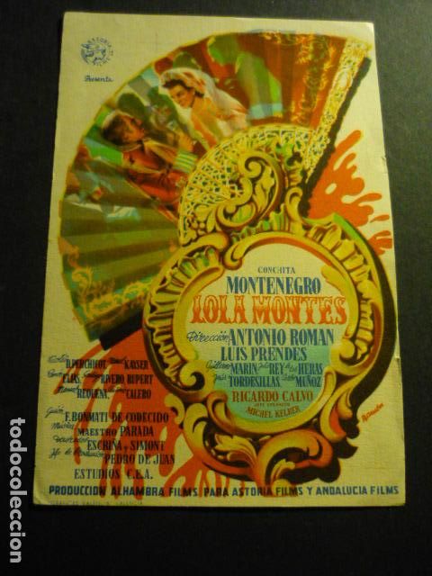  Flyers Publicitaires de films Anciens: LOLA MONTES PROGRAMA DE CINE SIN PUBLICIDAD