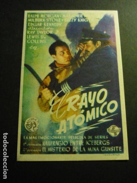 Cine: EL RAYO ATOMICO PROGRAMA DE CINE SIN PUBLICIDAD - Foto 1