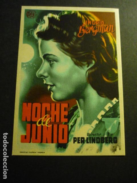  Flyers Publicitaires de films Anciens: NOCHE DE JUNIO PROGRAMA DE CINE SIN PUBLICIDAD