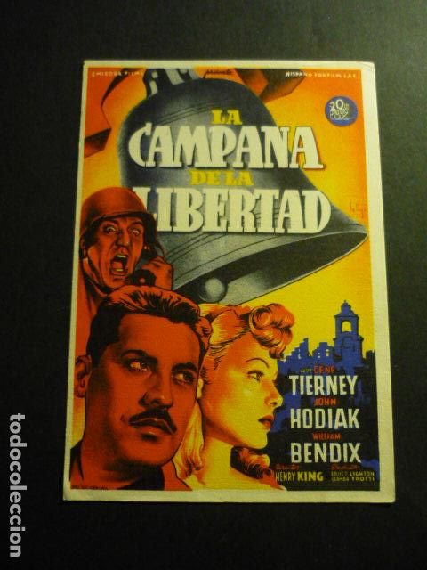 Cine: LA CAMPANA DE LA LIBERTAD PROGRAMA DE CINE SIN PUBLICIDAD - Foto 1