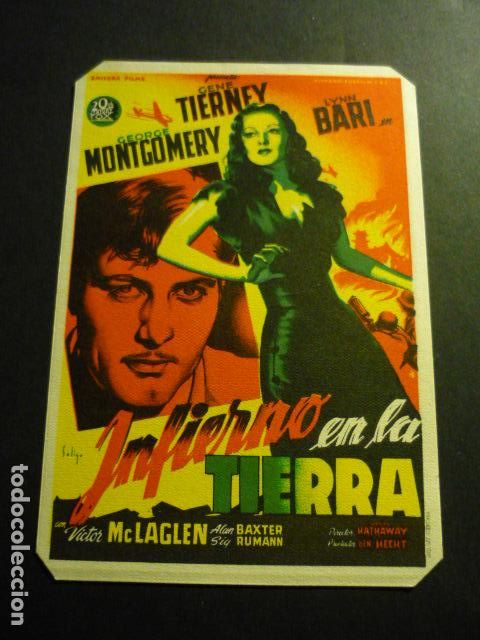 Cine: INFIERNO EN LA TIERRA PROGRAMA DE CINE SIN PUBLICIDAD - Foto 1