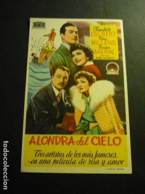 Cine: ALONDRA DEL CIELO PROGRAMA DE CINE SIN PUBLICIDAD - Foto 1