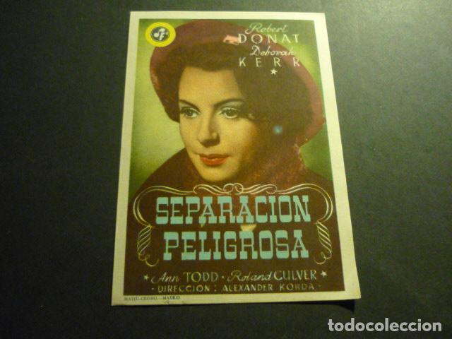 Cine: SEPARACION PELIGROSA PROGRAMA DE CINE SIN PUBLICIDAD - Foto 1