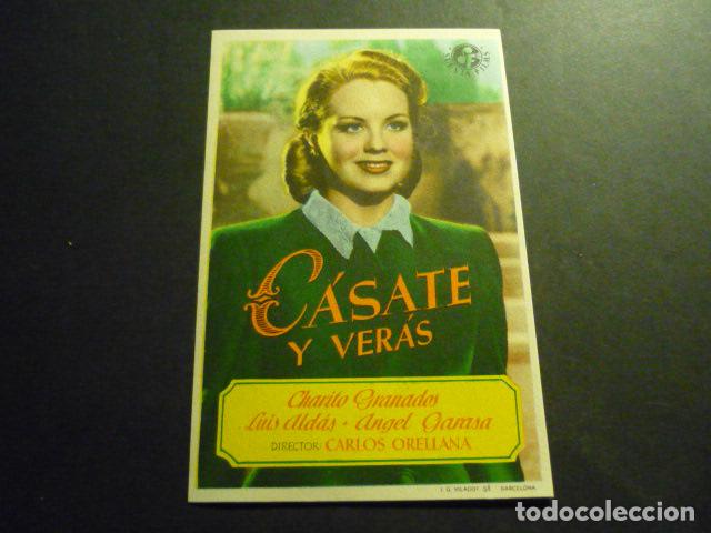  Flyers Publicitaires de films Anciens: CASATE Y VERAS PROGRAMA DE CINE SIN PUBLICIDAD