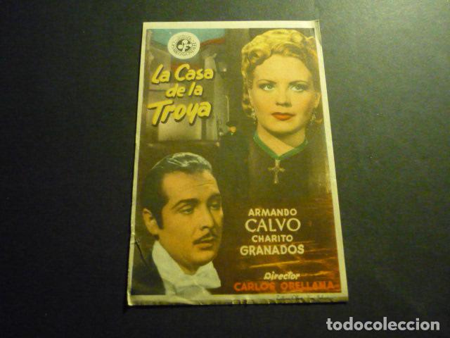  Flyers Publicitaires de films Anciens: LA CASA DE LA TROYA PROGRAMA DE CINE SIN PUBLICIDAD
