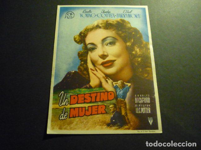 Cine: UN DESTINO DE MUJER PROGRAMA DE CINE SIN PUBLICIDAD - Foto 1
