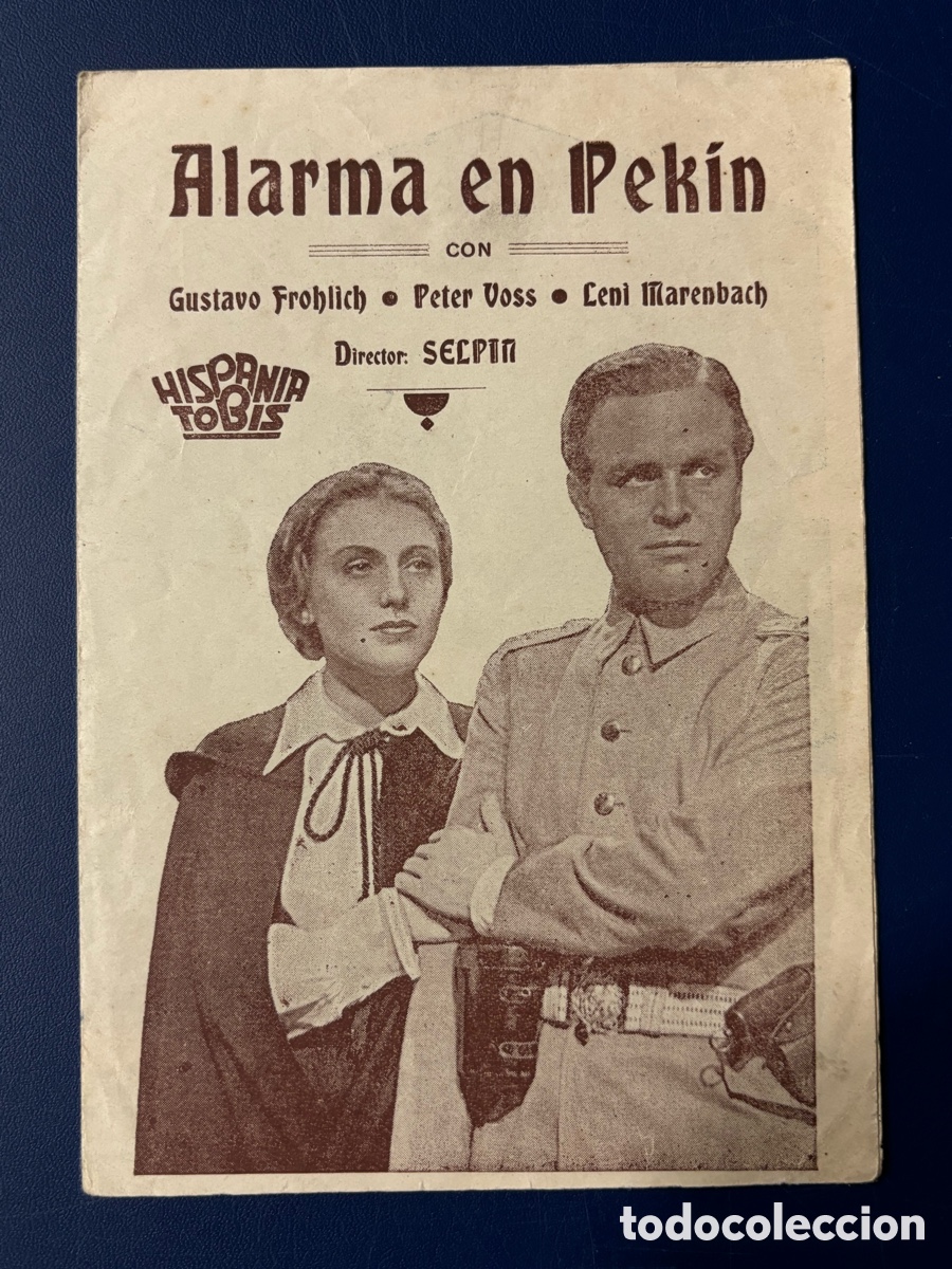 Cinema: Programa alarma en Pek&iacute;n Gustav Fr&ouml;hlich con publicidad teatro Espa&ntilde;a A12