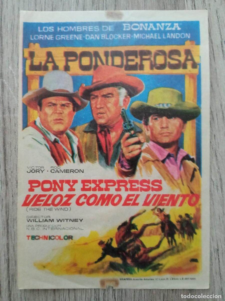 Cine: PONY EXPRESS VELOZ COMO EL VIENTO, BONANZA - Foto 1