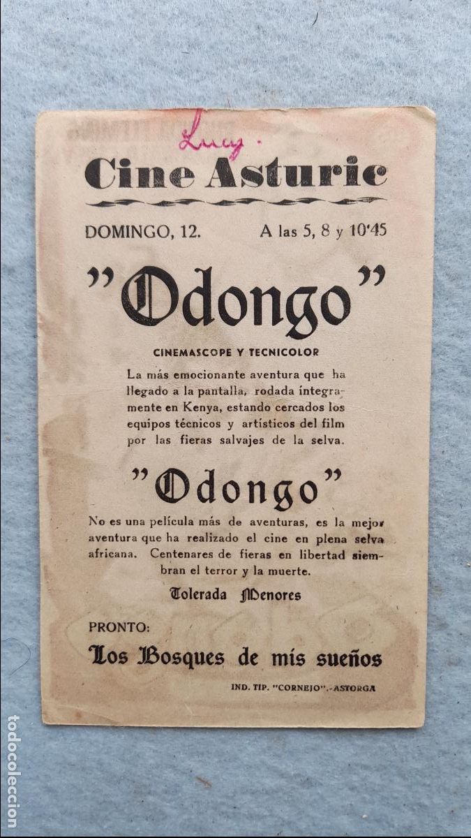 Cine: Odongo. Rhonda Fleming. Macdonald Carey. Juma. - Foto 2