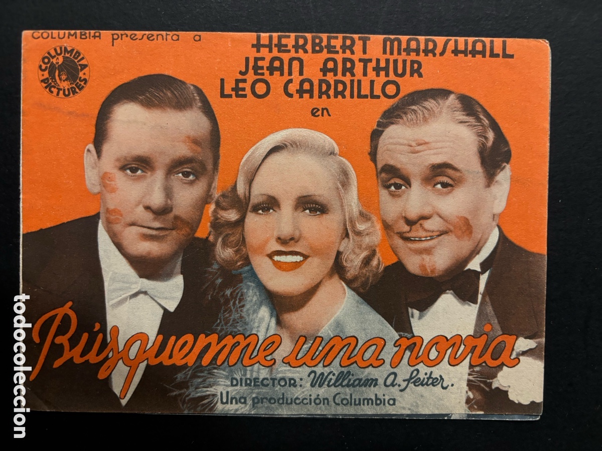 Cine: Programa b&uacute;squenme novia herbert Marshall jean Arthur A2 - Foto 1