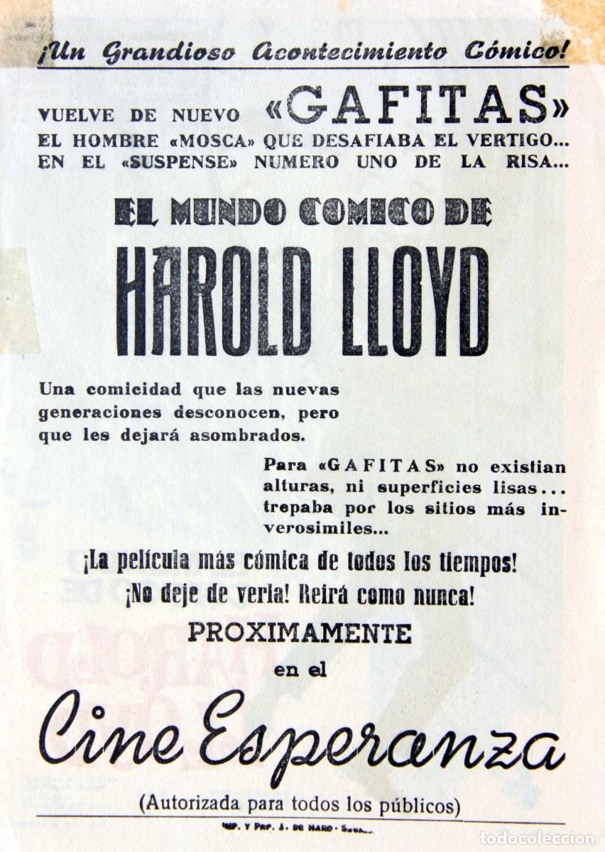 Cine: Ma04 EL MUNDO COMICO DE HAROLD LLOYD &ndash; PROGRAMA DE MANO - Foto 2