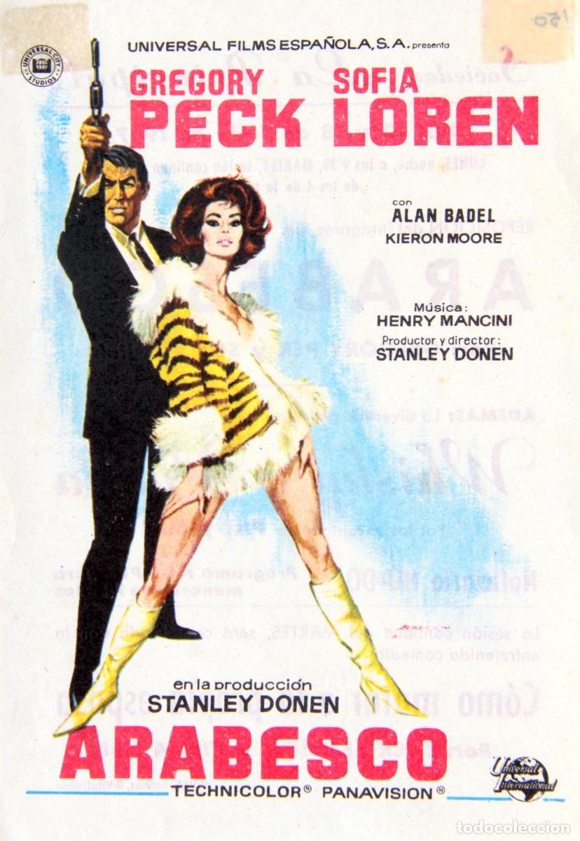 Cine: Ma07 ARABESCO: GREGORY PECK & SOFIA LOREN &ndash; PROGRAMA DE MANO - Foto 1