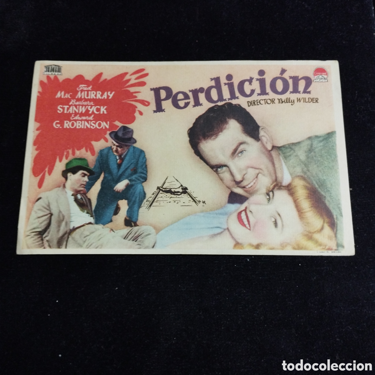 Cine: Programa de cine, sencillo. Perdici&oacute;n. Barbara Stanwyck. Fred McMurray. - Foto 1