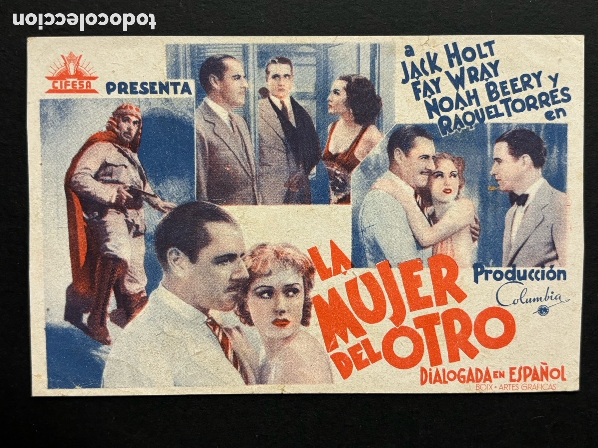 Cine: Programa la mujer del otro jack holt fay wray A2 - Foto 1