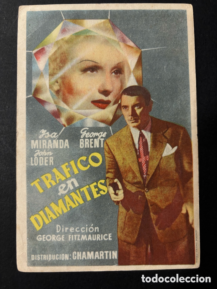 Cinema: Programa tr&aacute;fico en diamantes Isa Miranda con publicidad teatro fleta A2