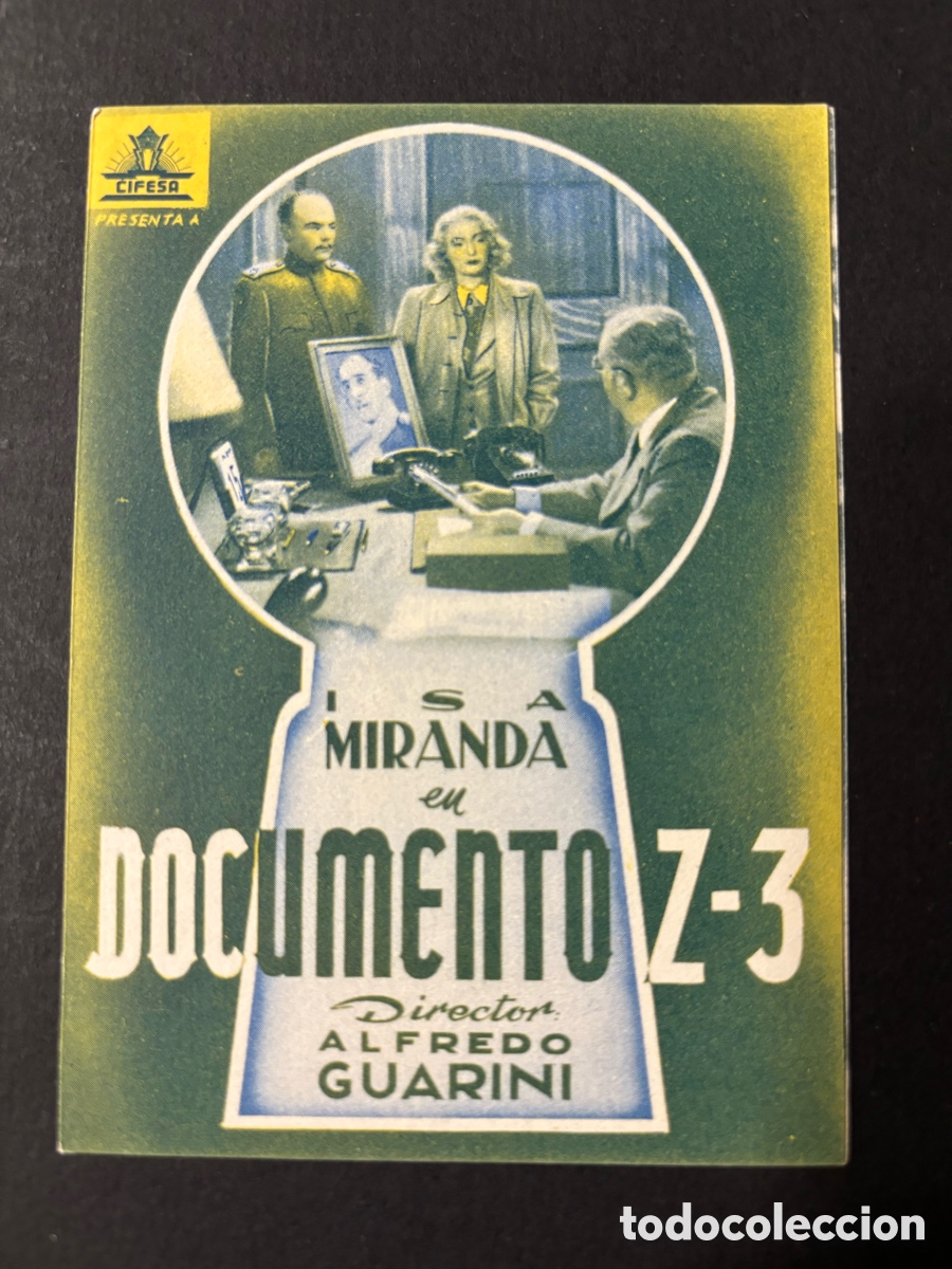 Cinema: Programa documento Z 3 Isa Miranda con publicidad cinema Alhambra Zaragoza A2
