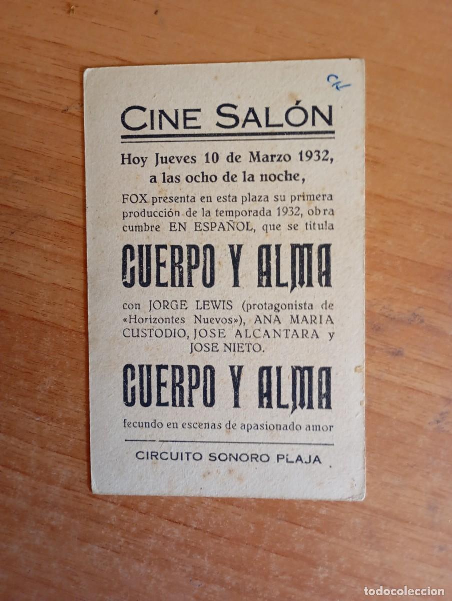 Cine: GRIS.PROGRAMA DE CINE ---CUERPO Y ALMA ct - Foto 3