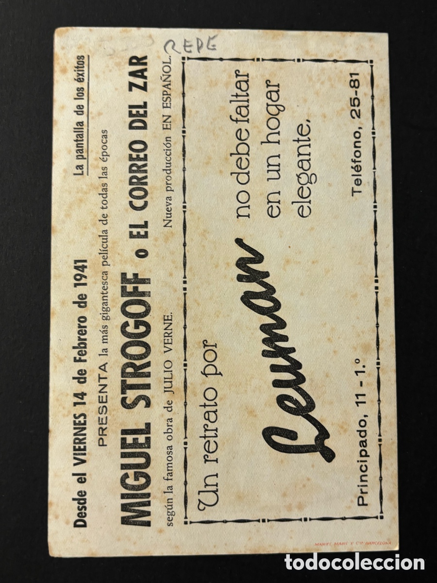Cine: Programa miguel strogoff Adolf Wohlbruck con publicidad A2 - Foto 3