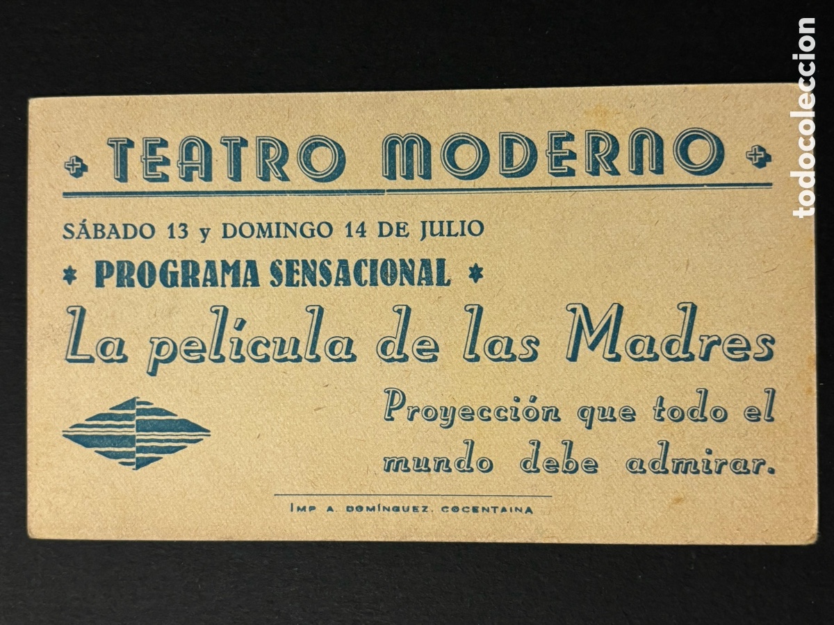Cine: Programa cinco cunitas jean hersholt con publicidad teatro moderno concentaina A2 - Foto 2