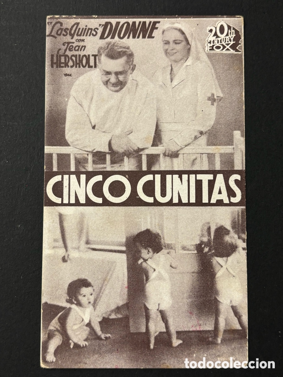 Cine: Programa cinco cunitas jean hersholt con publicidad teatro moderno concentaina A2 - Foto 1