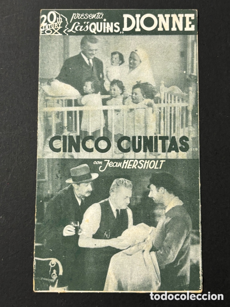 Cinema: Programa cinco cunitas jean hersholt con publicidad cine astoria y maryland A2